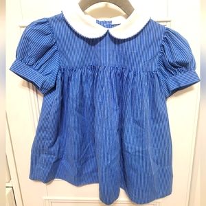💥3/$24 Vintage Blue Pin Stripe Dress‎ with Collar